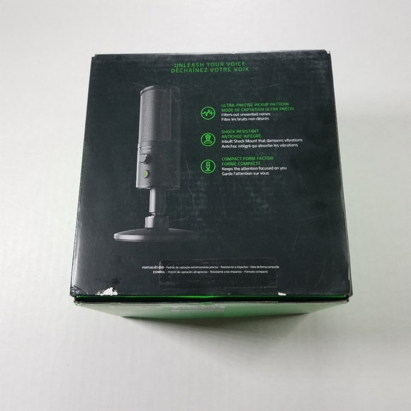 Razer Seiren X Black USB Streaming Microphone Built-In Shock Mount Tested/Works - Picture 2 of 5